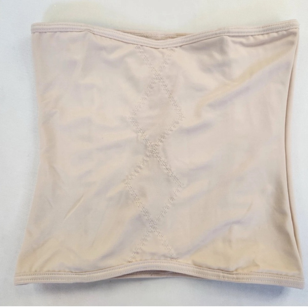 Victoria's Secret Beige Boned Shapewear Bandeau Girdle Waist Cincher Slip